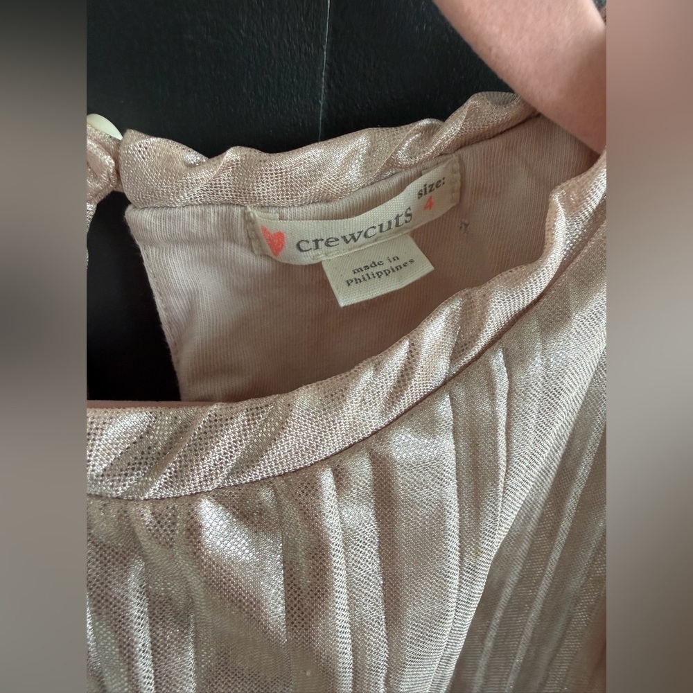 J. Crew Crewcuts | Metallic Shimmer Pink Dress | 4 - Picture 4 of 6